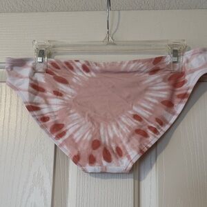 Aerie Pink and White Tie-Dye Bikini Bottom